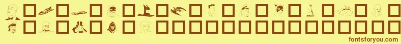 BATMAN Font – Brown Fonts on Yellow Background