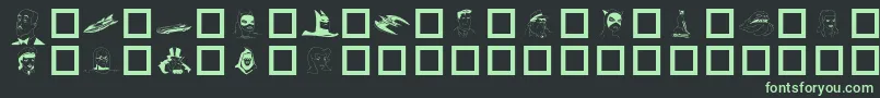 フォントBATMAN – 黒い背景に緑の文字