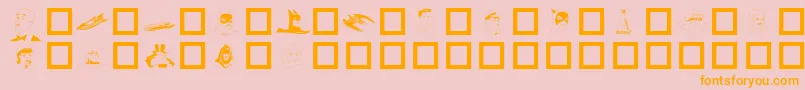 BATMAN Font – Orange Fonts on Pink Background