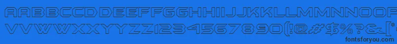 Шрифт batmfo   – чёрные шрифты на синем фоне