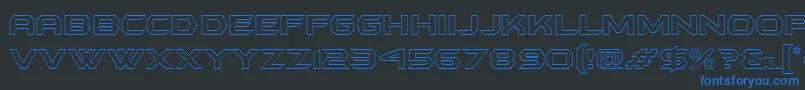 Шрифт batmfo   – синие шрифты на чёрном фоне