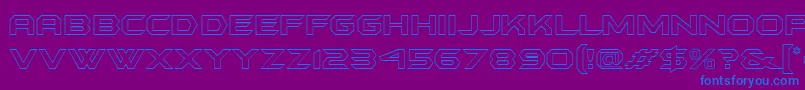 フォントbatmfo   – 紫色の背景に青い文字