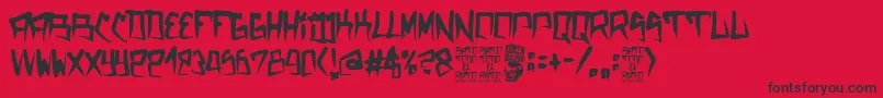 Bato todo el Rato Font – Black Fonts on Red Background