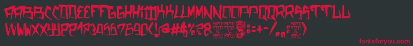 Bato todo el Rato Font – Red Fonts on Black Background