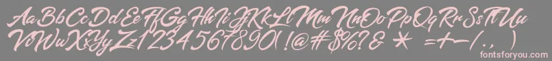 batoshi Font – Pink Fonts on Gray Background