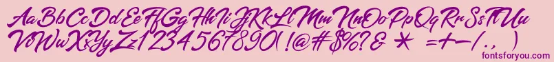 batoshi Font – Purple Fonts on Pink Background