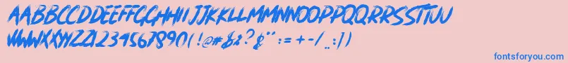 Batsand Font – Blue Fonts on Pink Background