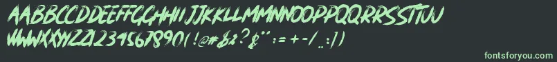 Batsand-fontti – vihreät fontit mustalla taustalla