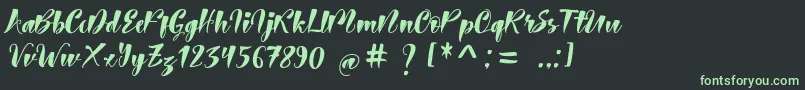 Battal free-fontti – vihreät fontit mustalla taustalla