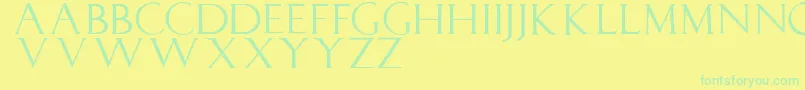 Lucapaciolirough Font – Green Fonts on Yellow Background