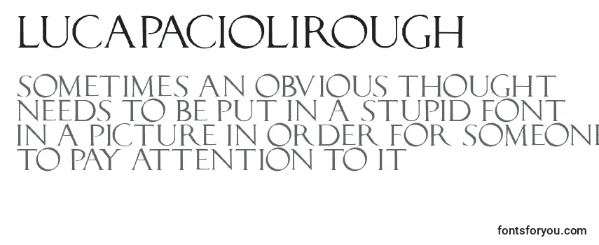 Review of the Lucapaciolirough Font