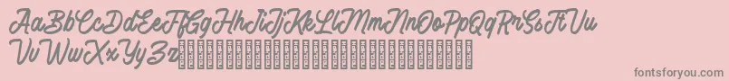 Battams Font – Gray Fonts on Pink Background