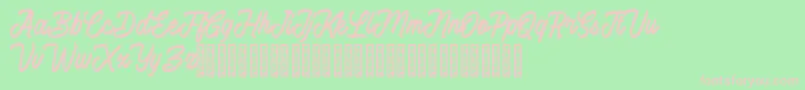 Battams Font – Pink Fonts on Green Background