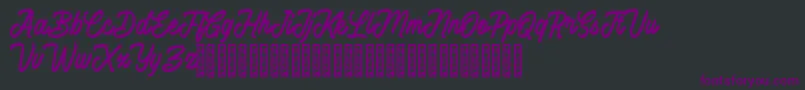 Battams Font – Purple Fonts on Black Background