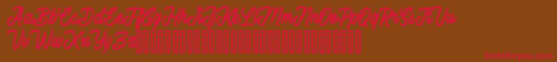 Battams Font – Red Fonts on Brown Background