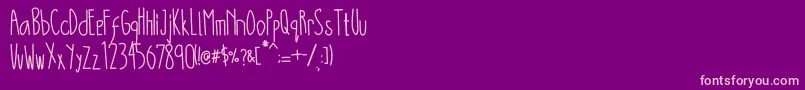 フォントBattani – 紫の背景にピンクのフォント