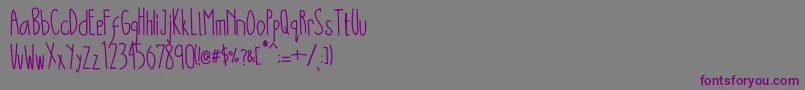 Battani Font – Purple Fonts on Gray Background