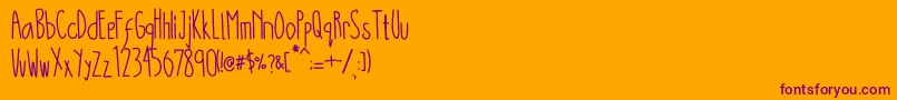 Шрифт Battani – фиолетовые шрифты на оранжевом фоне