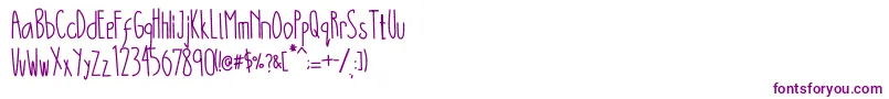Шрифт Battani – фиолетовые шрифты на белом фоне