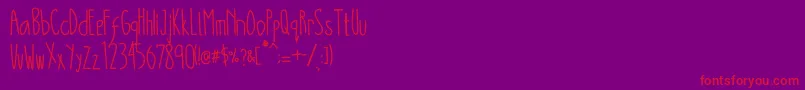 Шрифт Battani – красные шрифты на фиолетовом фоне
