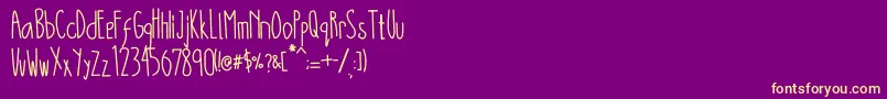 Battani Font – Yellow Fonts on Purple Background