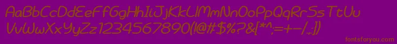 fuente Battenberg and Custard Bold Italic – Fuentes Marrones Sobre Fondo Morado