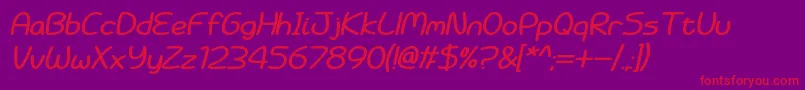 Battenberg and Custard Bold Italic Font – Red Fonts on Purple Background