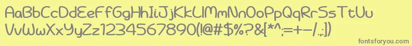 Battenberg and Custard Bold Font – Gray Fonts on Yellow Background