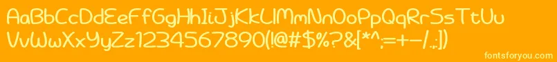 Battenberg and Custard Bold Font – Yellow Fonts on Orange Background