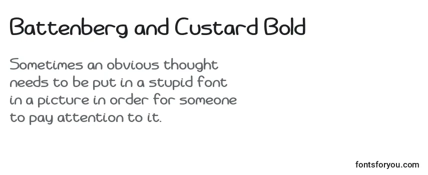 Schriftart Battenberg and Custard Bold