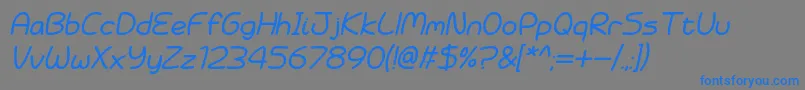 Battenberg and Custard Italic Font – Blue Fonts on Gray Background