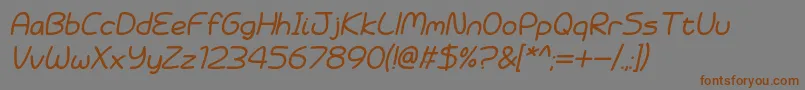 fuente Battenberg and Custard Italic – Fuentes Marrones Sobre Fondo Gris