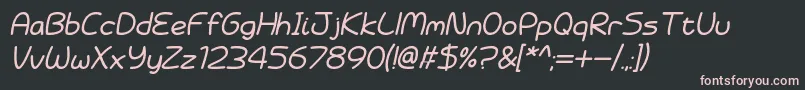 Battenberg and Custard Italic Font – Pink Fonts on Black Background