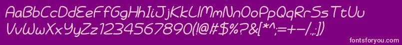 Battenberg and Custard Italic Font – Pink Fonts on Purple Background