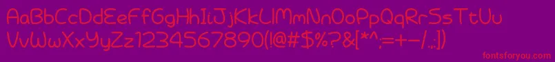 Battenberg and Custard Font – Red Fonts on Purple Background