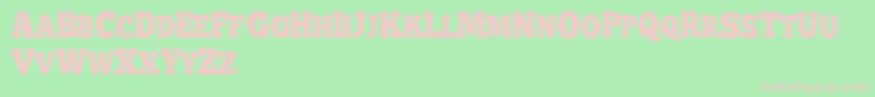 BATTLE ROAD DEMO Font – Pink Fonts on Green Background