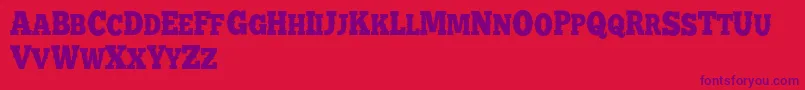 BATTLE ROAD DEMO Font – Purple Fonts on Red Background
