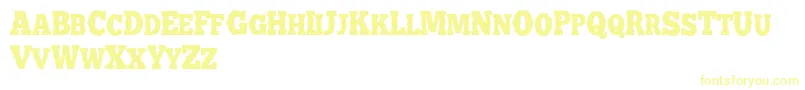 Шрифт BATTLE ROAD DEMO – жёлтые шрифты на белом фоне