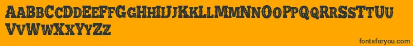 BATTLE ROAD VENTAGE DEMO Font – Black Fonts on Orange Background