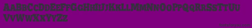 BATTLE ROAD VENTAGE DEMO-Schriftart – Schwarze Schriften auf violettem Hintergrund