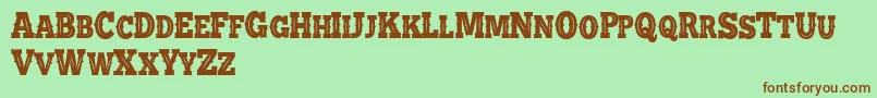 BATTLE ROAD VENTAGE DEMO Font – Brown Fonts on Green Background