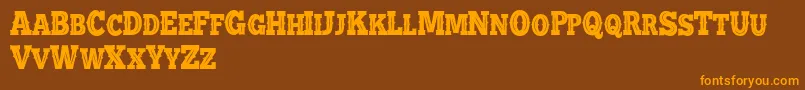 BATTLE ROAD VENTAGE DEMO Font – Orange Fonts on Brown Background