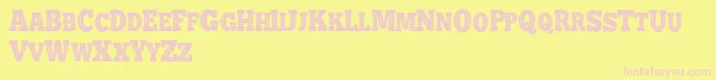 BATTLE ROAD VENTAGE DEMO Font – Pink Fonts on Yellow Background