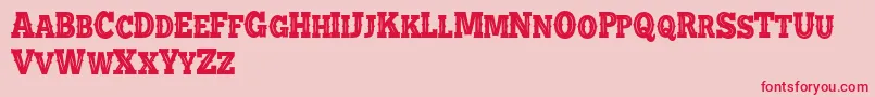 BATTLE ROAD VENTAGE DEMO Font – Red Fonts on Pink Background