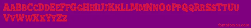 More about BATTLE ROAD VENTAGE DEMO Font BATTLE ROAD VENTAGE DEMO Font – Red Fonts on Purple Background