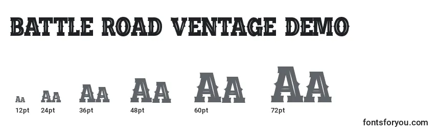 BATTLE ROAD VENTAGE DEMO Font Sizes