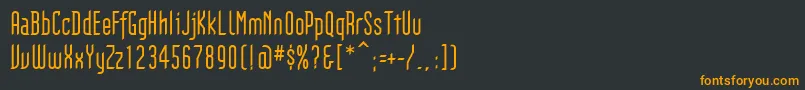 フォントGothikka – 黒い背景にオレンジの文字