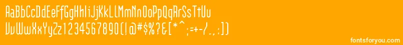 フォントGothikka – オレンジの背景に白い文字