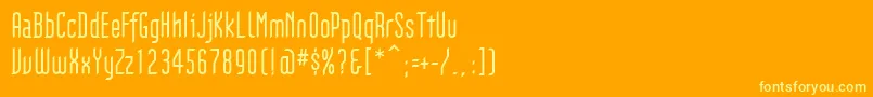 Gothikkaフォントについての詳細 フォントGothikka – オレンジの背景に黄色の文字