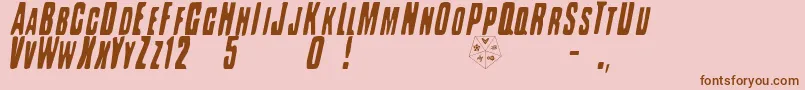 BATTLEFORCE 5 Font – Brown Fonts on Pink Background